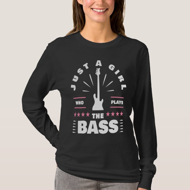 Camiseta Girl Bass Player Women Bassist Daughter Electric B (Anverso)