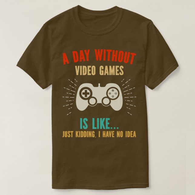 Camiseta Girl,Boy Video Game Party Favors  a Day Without Vi (Diseño del anverso)