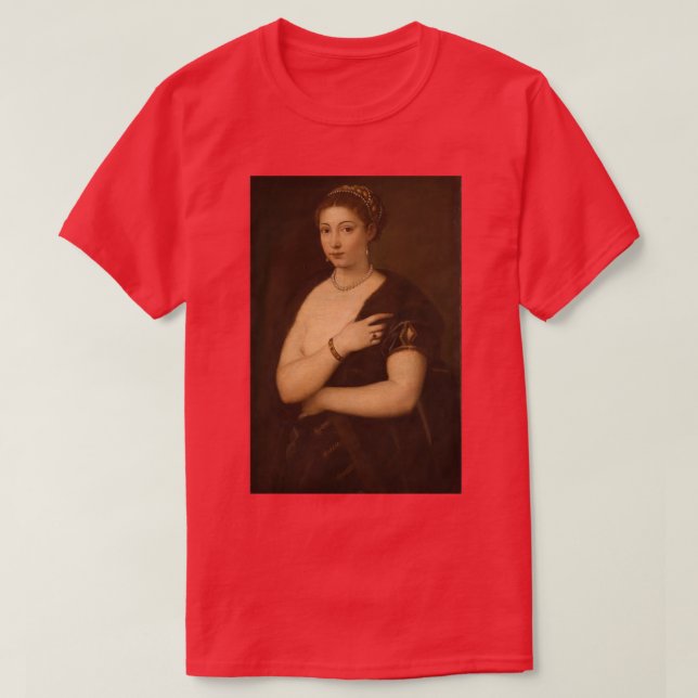 Camiseta Girl in a Fur by Tiziano Vecellio called Titian (Diseño del anverso)