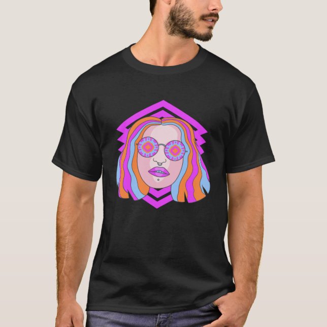 Camiseta Girl khokhloma trippy (Anverso)