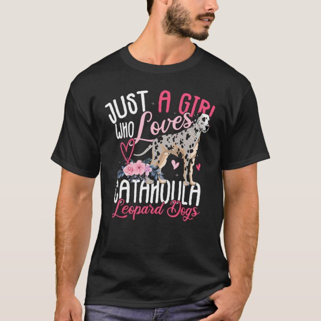 Camiseta Girl Loves Catahoula Leopard Dogs  Dog (Anverso)