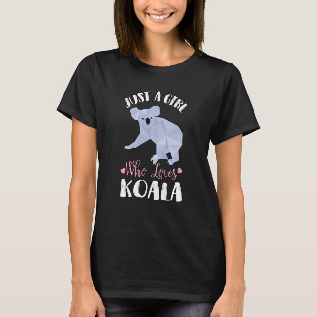 Camiseta Girl Loves Koala Cute Koala bear Australia Koalas (Anverso)