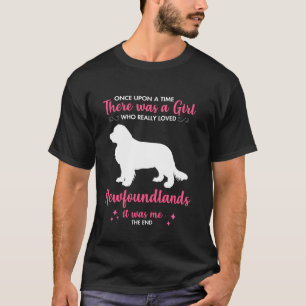 Camiseta Girl Loves Newfoundland Dog For Men Women Mom Dad 
