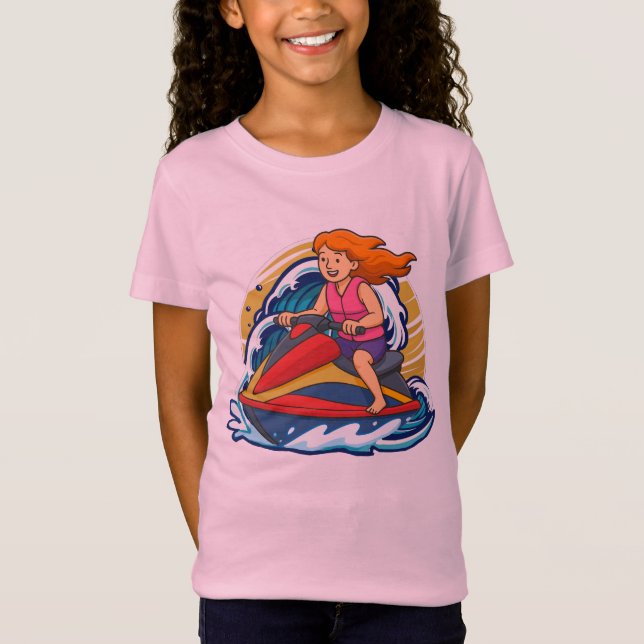 Camiseta Girl on Jet Ski Adventure Design  (Anverso)