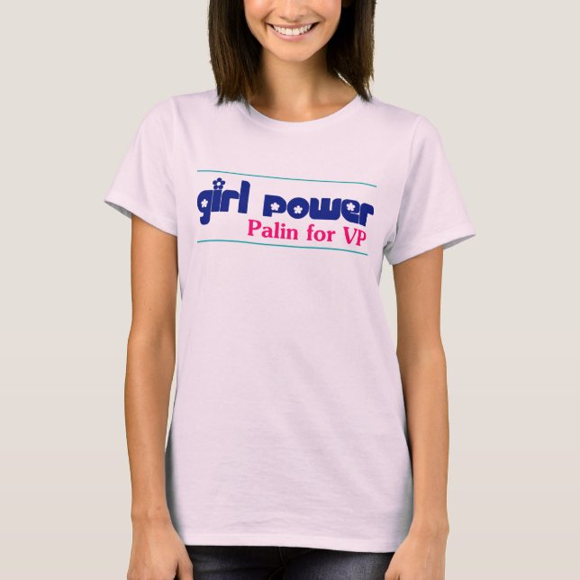Camiseta Girl Power - Sarah Palin for VP (Anverso)