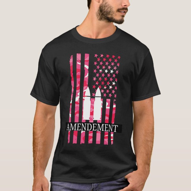 Camiseta Girl Pro Gun Second Amendment  2A patriot American (Anverso)
