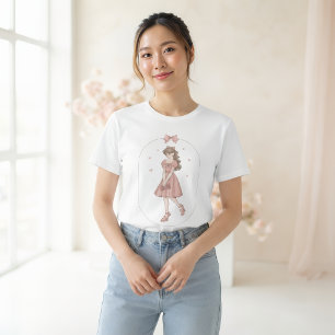 Camiseta Girl romantic Print T-Shirt