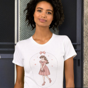 Camiseta Girl romantic Print T-Shirt