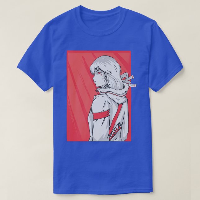 Camiseta Girl Samurai Anime Japanese manga Kawaii otaku Pre (Diseño del anverso)