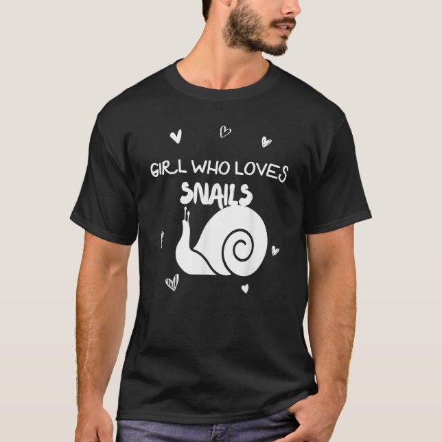 Camiseta Girl Who Love Snails Insect Lands Forest Habitat (Anverso)