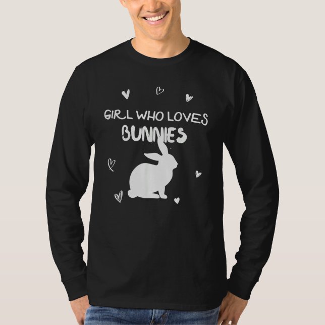 Camiseta Girl Who Loves Bunnies Bunny Rabbit (Anverso)