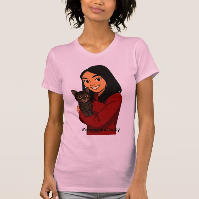 Camiseta Girl with Cat (Anverso)