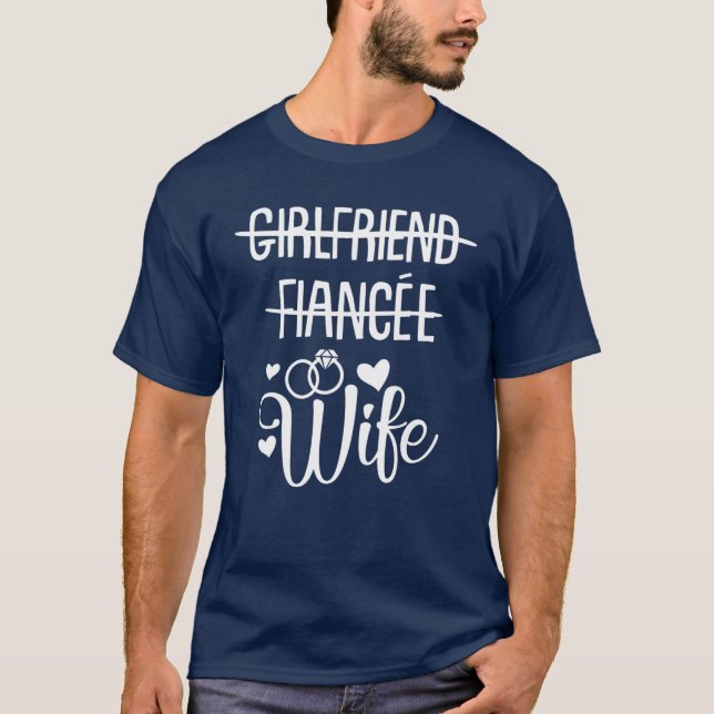 Camiseta Girlfriend Fiancée Wife Cute Engagement Match (Anverso)