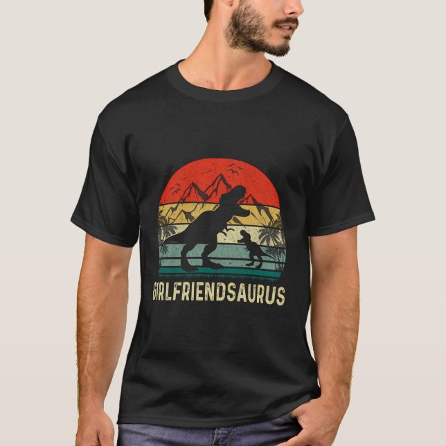 Camiseta Girlfriendly saurus Dinosaur Funny Mama Saurus Fam (Anverso)