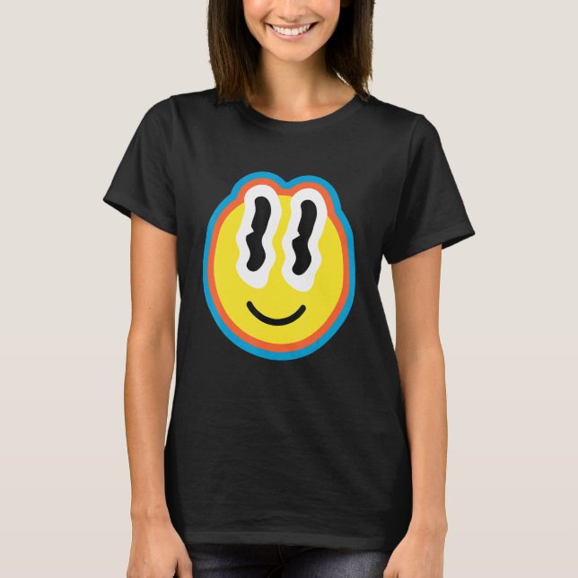 Camiseta Girlie Cute Pegatina Style Silly Eyes Smile (Anverso)