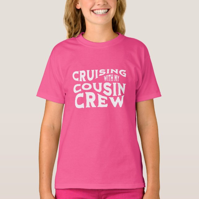 Camiseta Girlie Pink COUSIN CREW Chicas (Anverso)