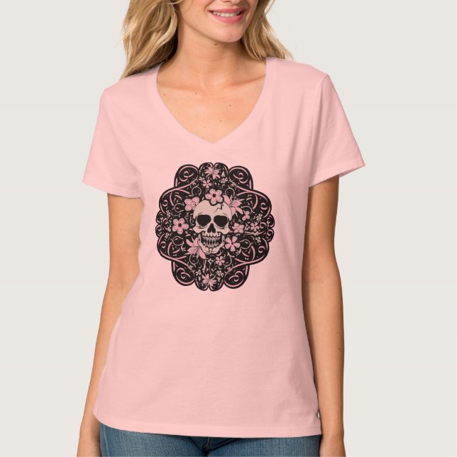 Camiseta Girlie Vintage Skull (Anverso)