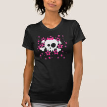 Girlie White Skull Personalizado T-Shirt