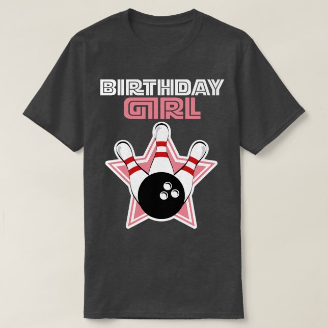 Camiseta Girlis Bowling Fiesta de Cumpleaños (Diseño del anverso)