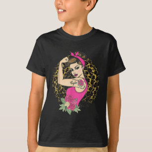 Camiseta Girlpower Cinta rosa lucha contra el cáncer de mam
