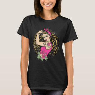 Camiseta Girlpower Cinta rosa lucha contra el cáncer de mam