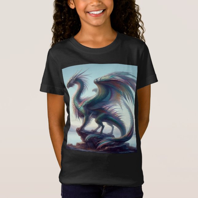 Camiseta Girl's colorful beautiful dragon t-shirt (Anverso)
