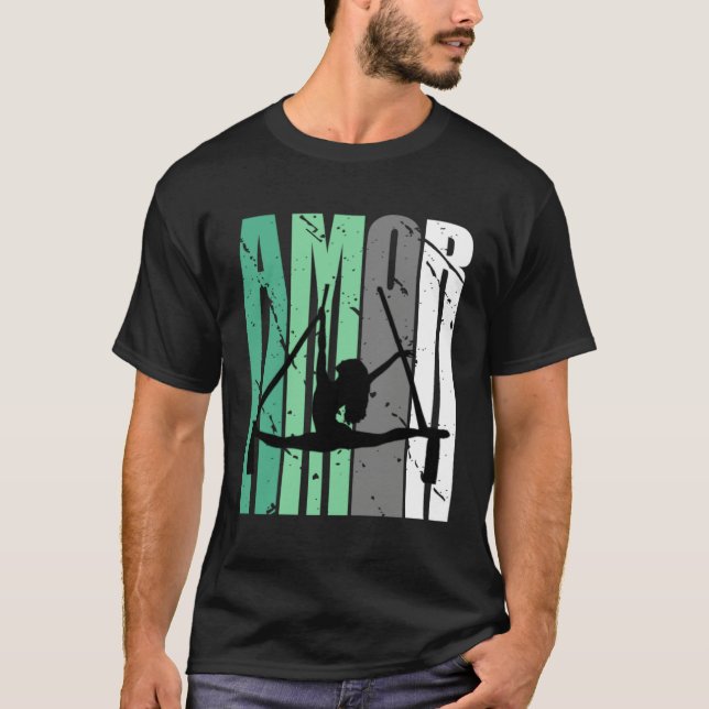 Camiseta Girls Green Aerialist Distressed Amor Loves Inspir (Anverso)