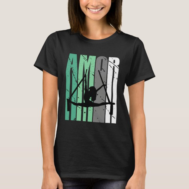 Camiseta Girls Green Aerialist Distressed Amor Loves Inspir (Anverso)