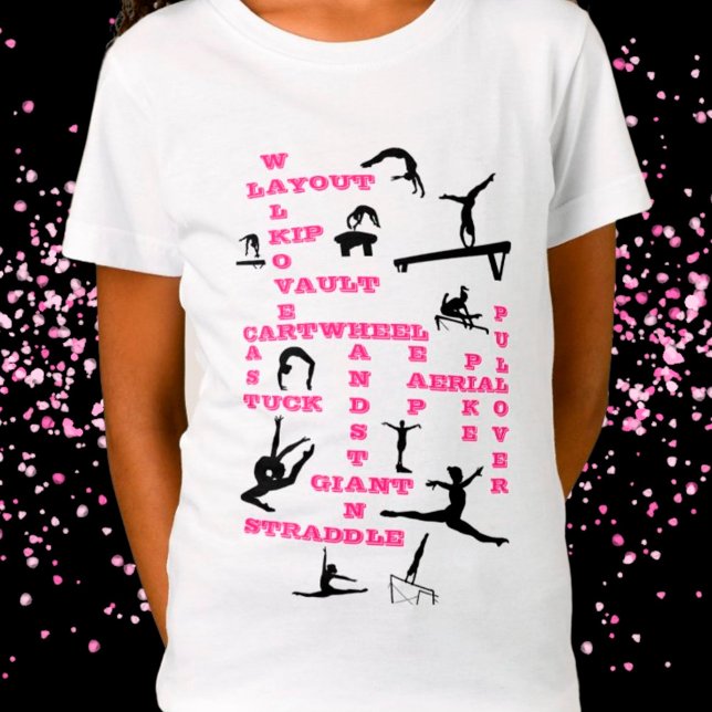 Camiseta Girls Gymnastics Skills Crosswords T-Shirt (Subido por el creador)
