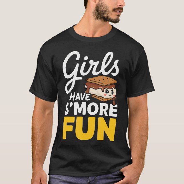 Camiseta Girls Have S'More Fun Camping Smores Kawaii S'More (Anverso)