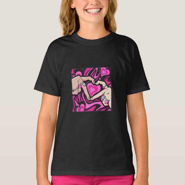 Camiseta Girls Love Heart (Anverso)