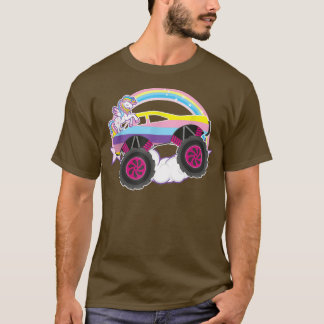 Camiseta Girls Monster Truck Unicorn Monster Truck Lover 