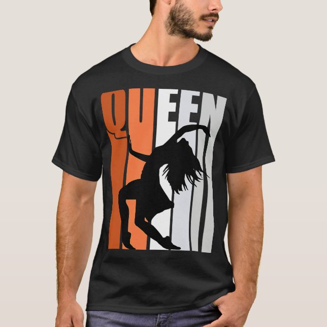 Camiseta Girls Orange Dance Queen Princess Birthday Determi (Anverso)