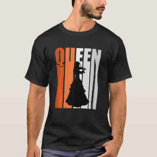 Camiseta Girls Orange Violin Queen Princess Womens Bday
