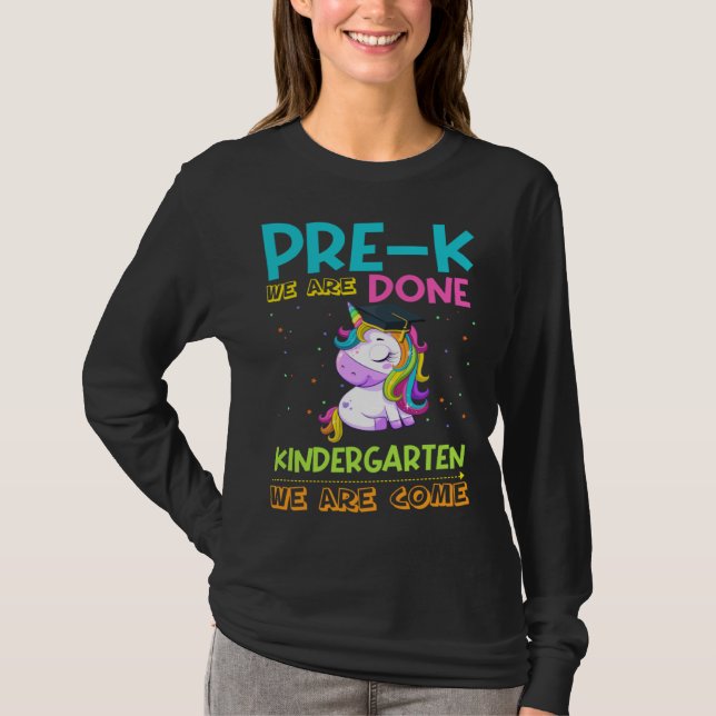 Camiseta Girls Pre-K Graduation Magical Unicorn (Anverso)