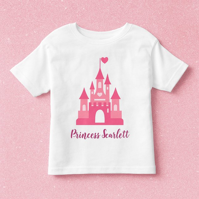 Camiseta Girls Princess Castle Personalised T-Shirt (Subido por el creador)