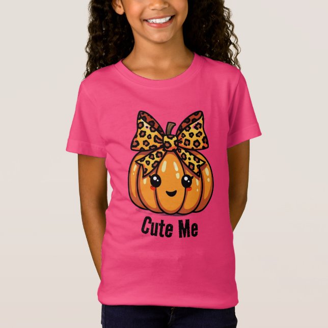 Camiseta Girls Pumpkin Halloween Cute (Anverso)