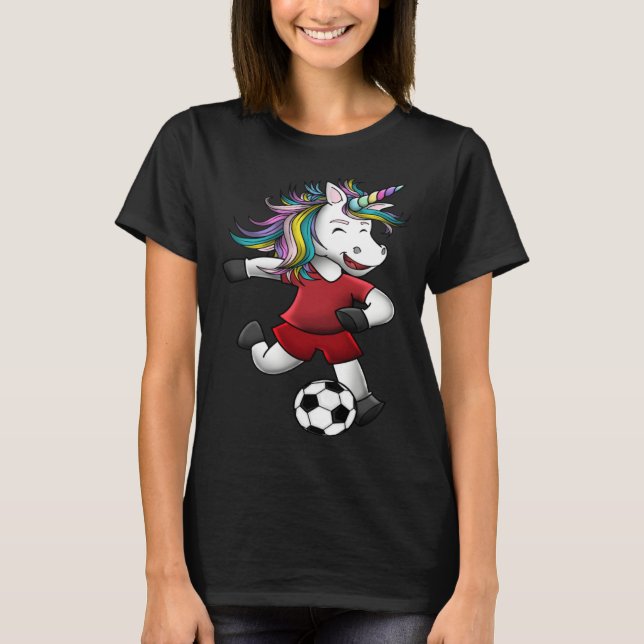 Camiseta Girls Soccer  Unicorn Love  Magical Team (Anverso)