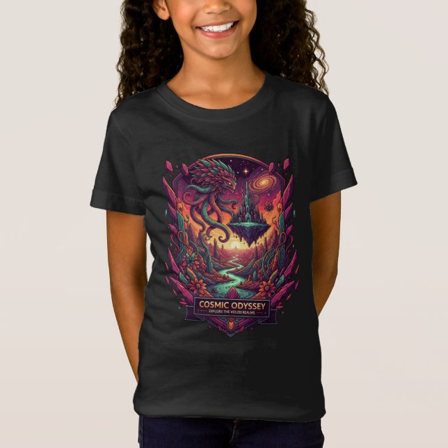 Camiseta Girls Stellar Space Fantasy Cosmic Adventure (Anverso)