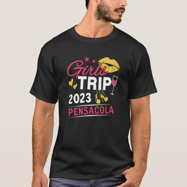 Camiseta Girls Trip 2023 Pensacola Weekend Travel Group Mat (Anverso)