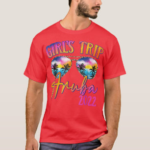 Camiseta Girls Trip Aruba 2022 Sunglasses Summer Matching G