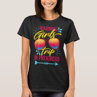 Camiseta Girls Trip In Progress Women Beach Vacation Summer