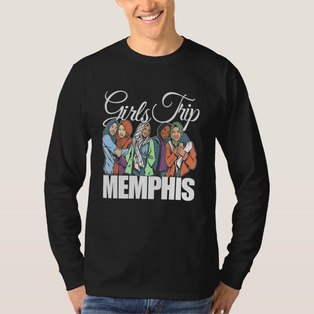 Camiseta Girls Trip Memphis  Melanin Bestie & Best Friends (Anverso)