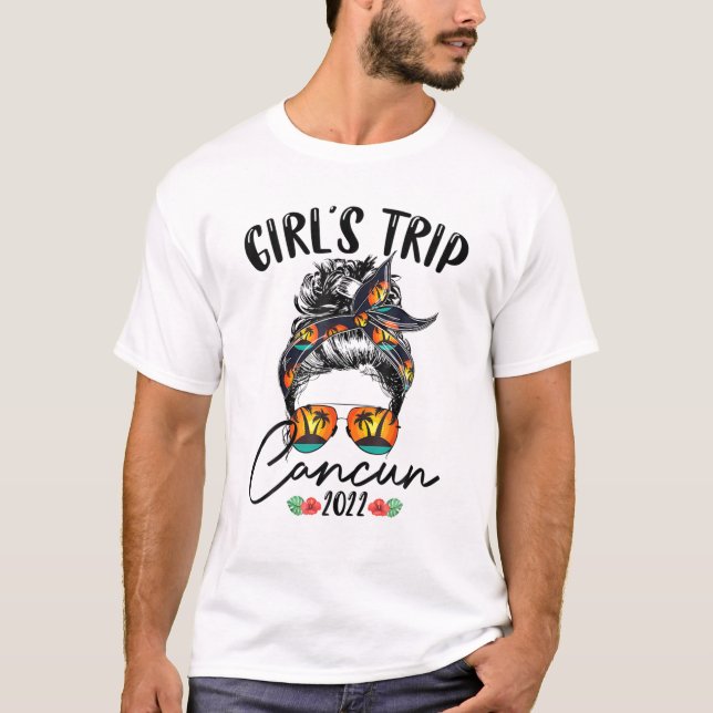 Camiseta Girl's Trip Vacation Cancun 2022 Mexico Girlfriend (Anverso)