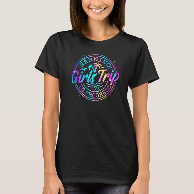 Camiseta Girls Weekend, Vacation Squad Warning Girls Trip I (Anverso)