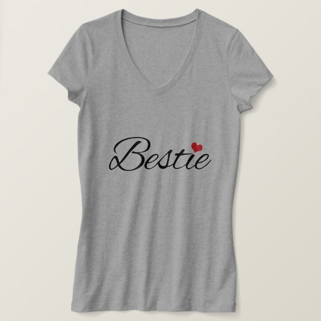 Camiseta Girly Best Friends BFF Bestie (Anverso del diseño)