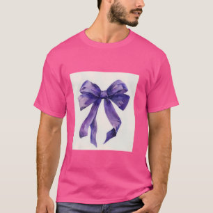 Camiseta Girly Bow en acuarela coqueta estética purga