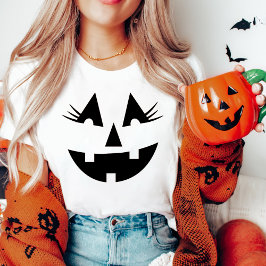 Camiseta Girly Jack-O-Lantern Calabaza Halloween