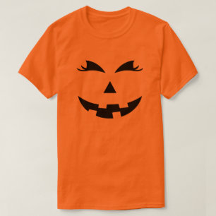 Camiseta Girly Jack O Lantern Pumpkin Face Family Halloween