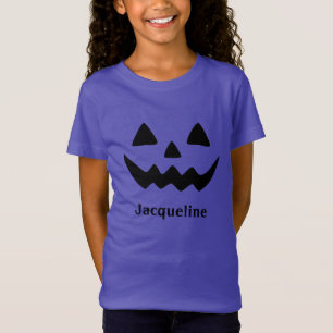 Camiseta Girly Jack O Lantern Pumpkin Face T-Shirt